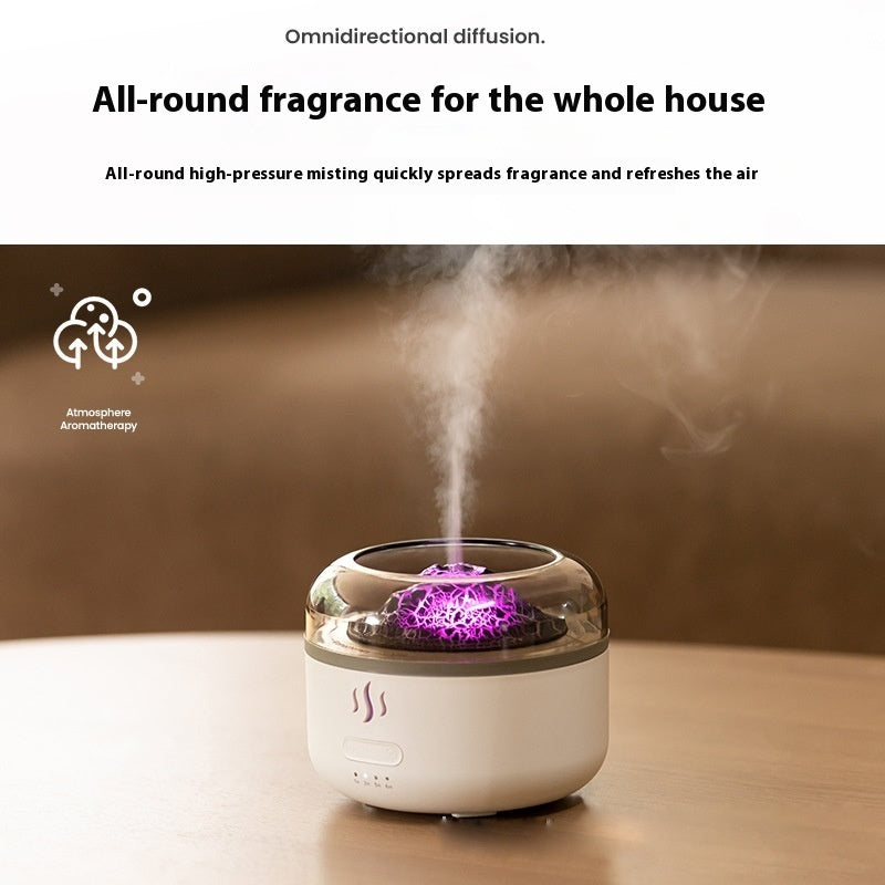 Colorful Flame Aromatherapy Diffuser | Ultrasonic | Negative Ion | USB Powered