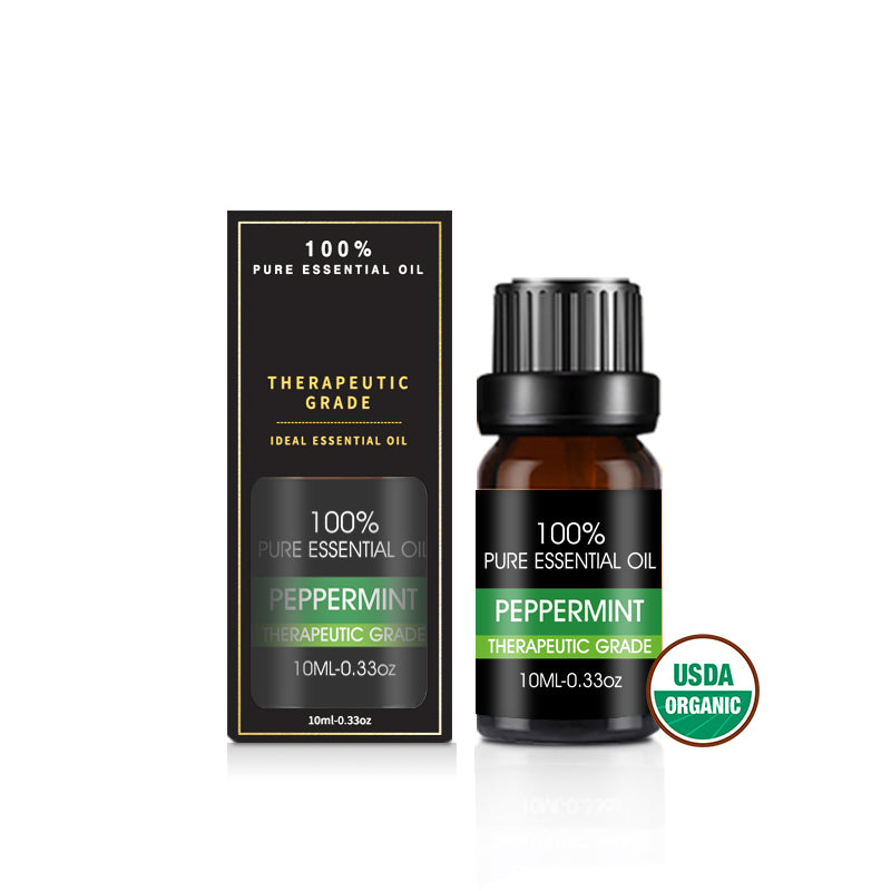 Organic Peppermint Essential Oil | 100% Pure | Energy, Focus & Headache Relief | 10ml